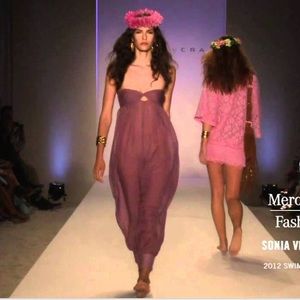 Semi Sheer Purple Jumpsuit Romper Cover Up